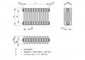 grzejnik Charleston 4 rys. tech. - 750 x 1518