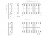 Rysunek techniczny grzejnika Tubus 2 - TUB2-019-26